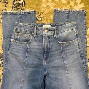 Good American Seam Straight Leg Crop Denim Jeans